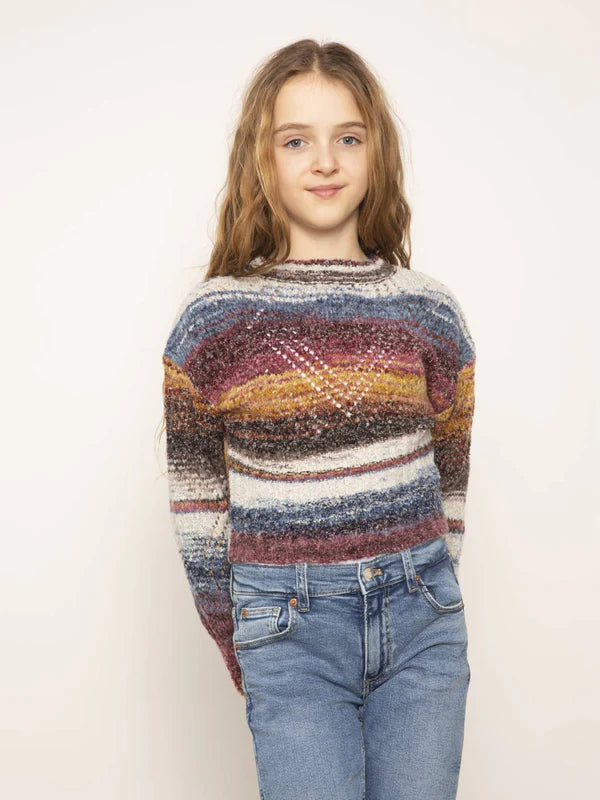 Josie Multi Pointelle Drop Shoulder Sweater