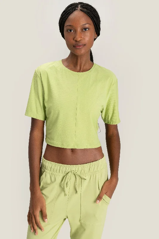 Ribbed Cropped T-Shirt