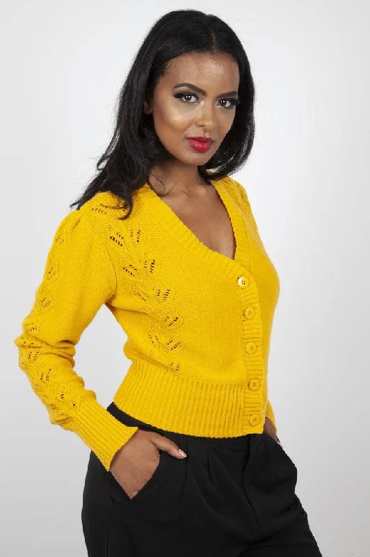 Julia 40s Mustard Cardigan