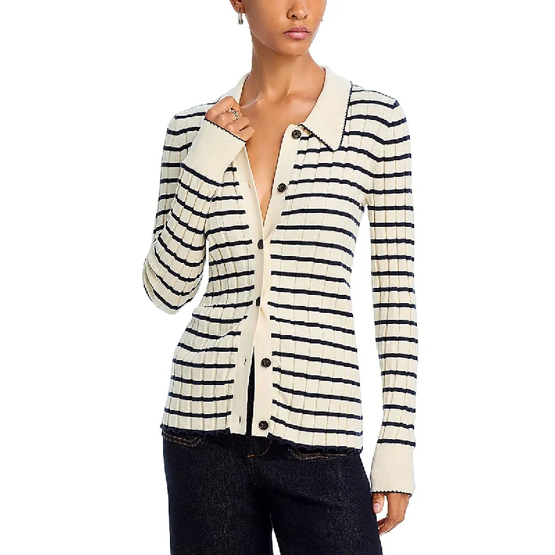 Rails Womens Striped Button-Down Cardigan Sweater