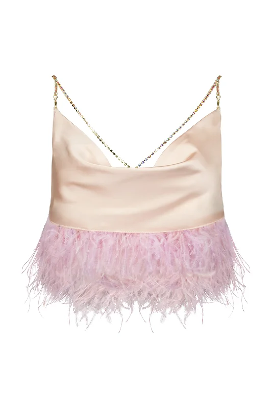 CRISTAL FEATHER CAMI